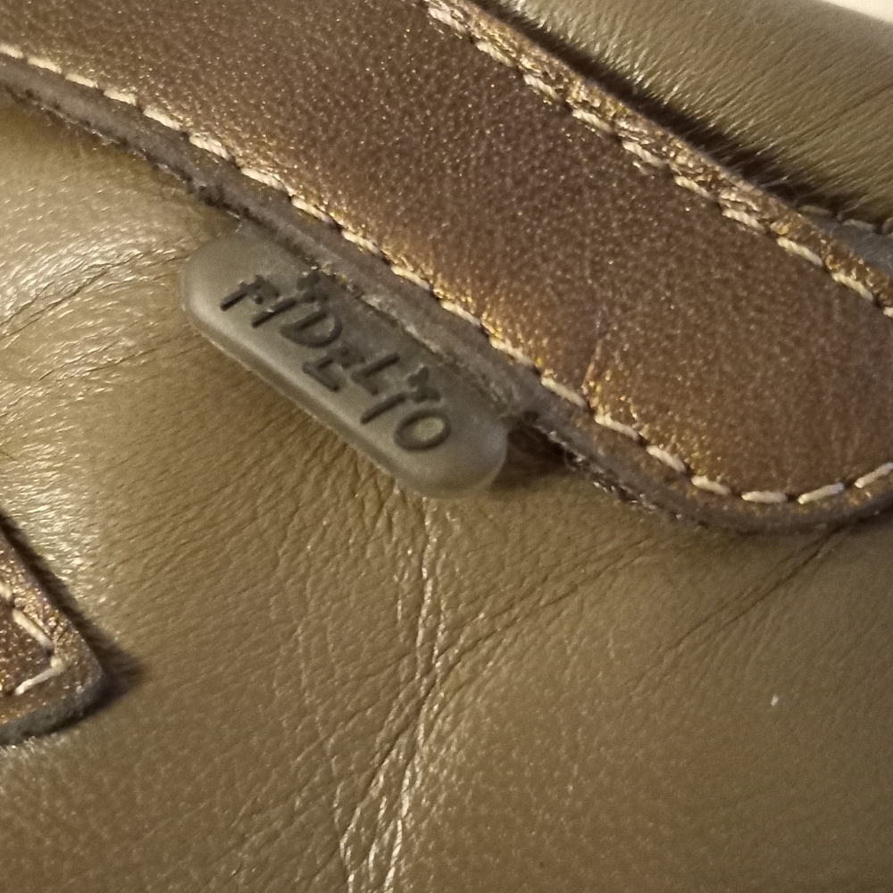 Fidelio Helga Casual Comfort Shoes Brown Bronze Leather Cushioned Loafer Size 9 - Picture 4 of 9